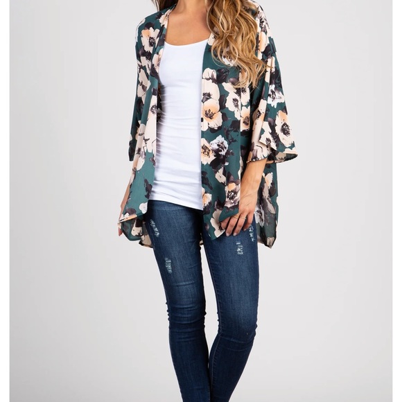 Pinkblush Tops - PinkBlush Floral Chiffon Cover Up pink blush evergreen